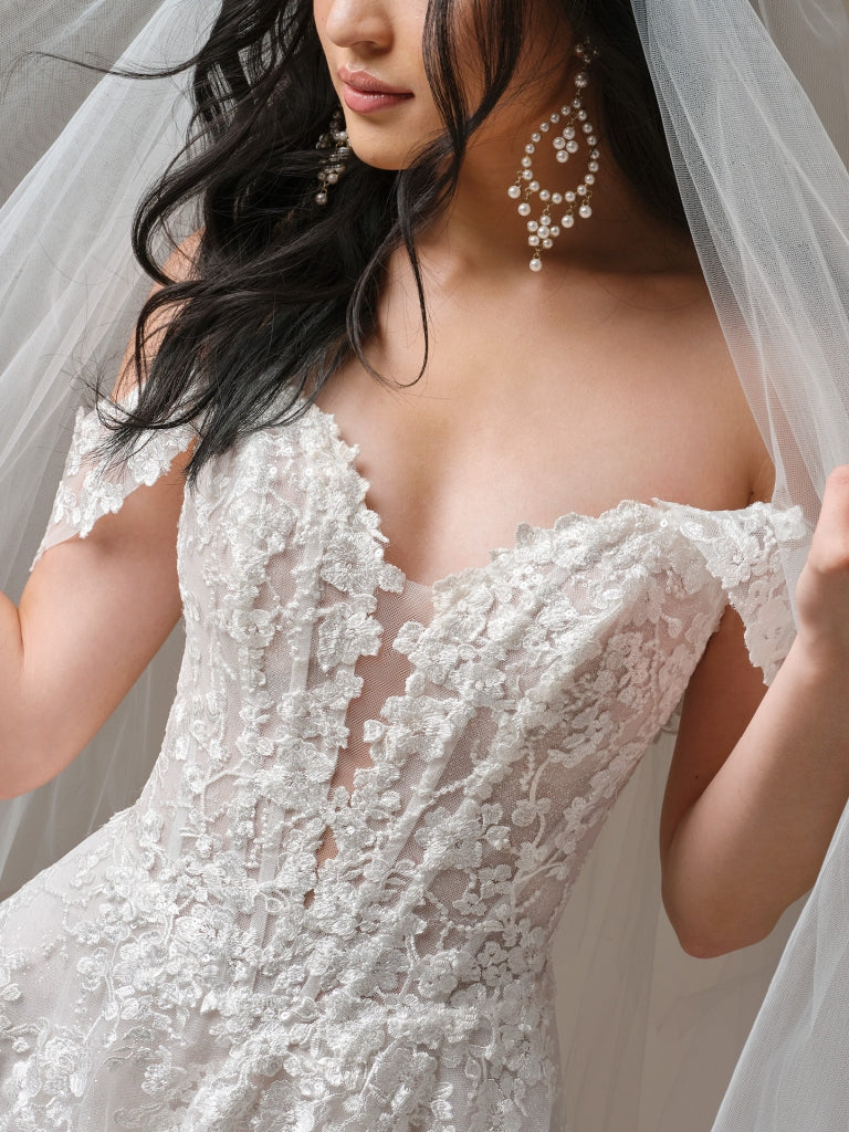 lace cap sleeves to add to wedding dress Cap Sleeves Cost To Add Sleeves To Wedding Dress As Is Cap Sleeve Lace  A-Line Wedding Gown David's Bridal