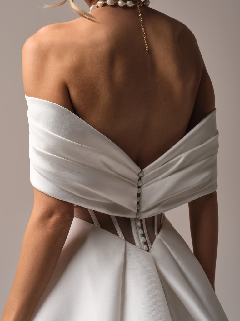 Brooke Detachable Cap Sleeves by Rebecca Ingram