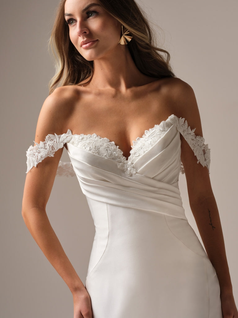 Cindy Detachable Cap Sleeves by Rebecca Ingram