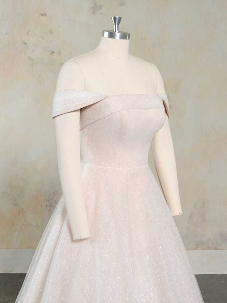 Elizabeth Detachable Cap Sleeves by Rebecca Ingram