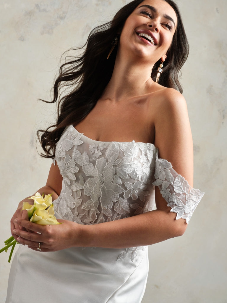 Goldie Detachable Cap Sleeves by Rebecca Ingram