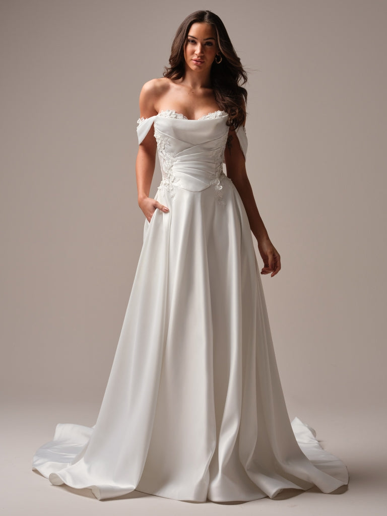 Sable Detachable Cap Sleeves by Rebecca Ingram