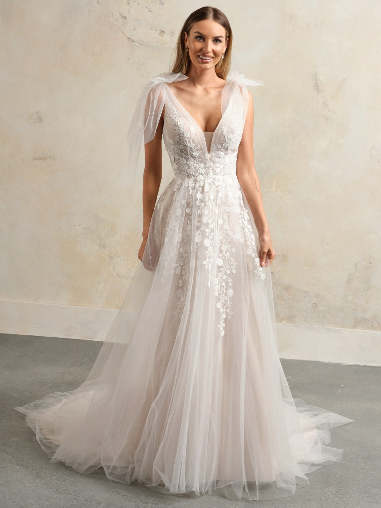 zinnia lace wedding dress Zinnia 54729 | Willowby Brides