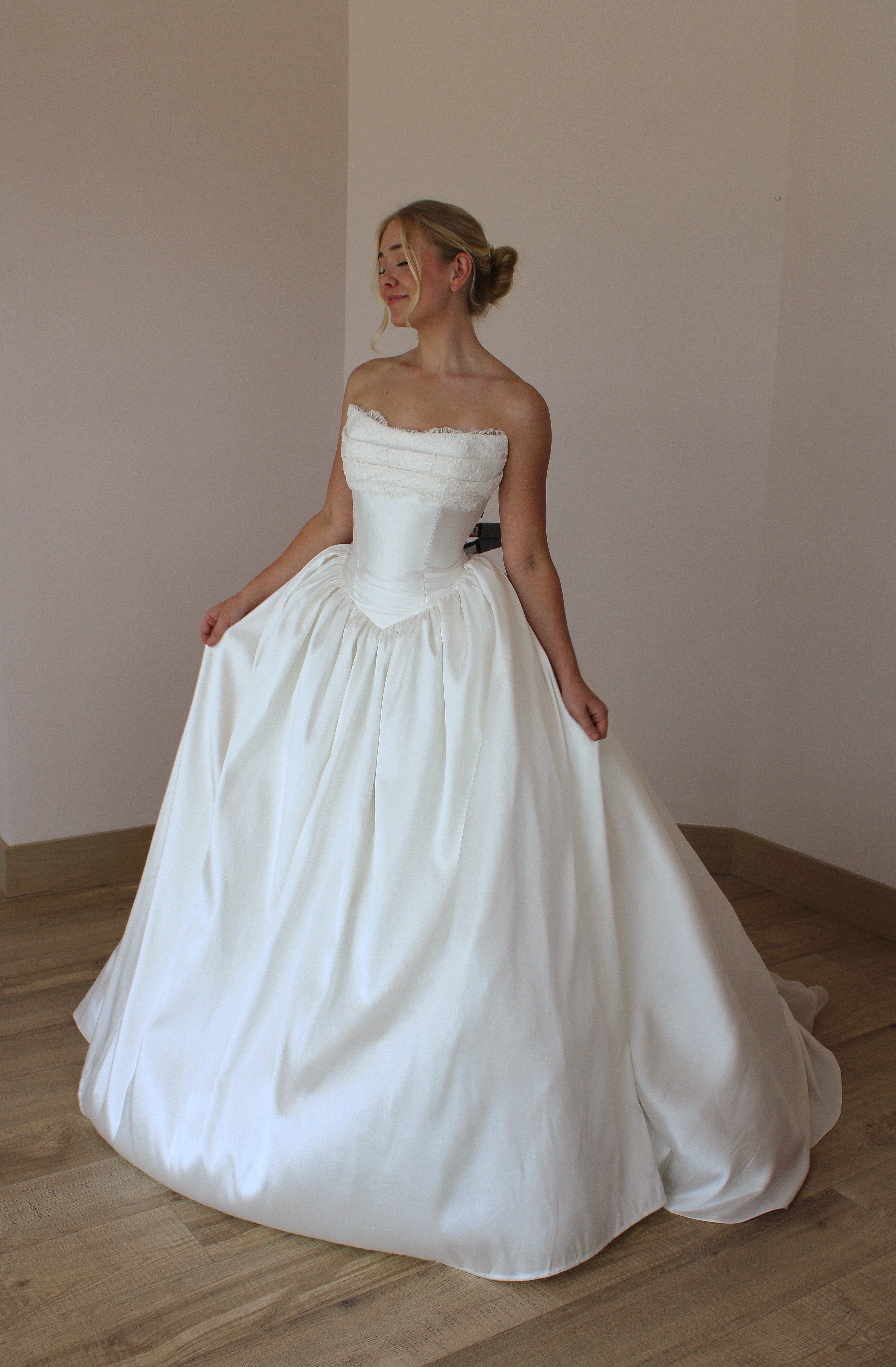 closet strapless dress Rhode by Bridal cocktail events Wallpaper Floral Blush Daylight toddler formal dresses Colour:Dusty-Blue