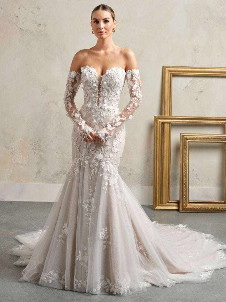Elegant Faith Fitted Sleeve by Sottero and Midgley Elegant Faith Fitted Sleeve by Sottero and Midgley