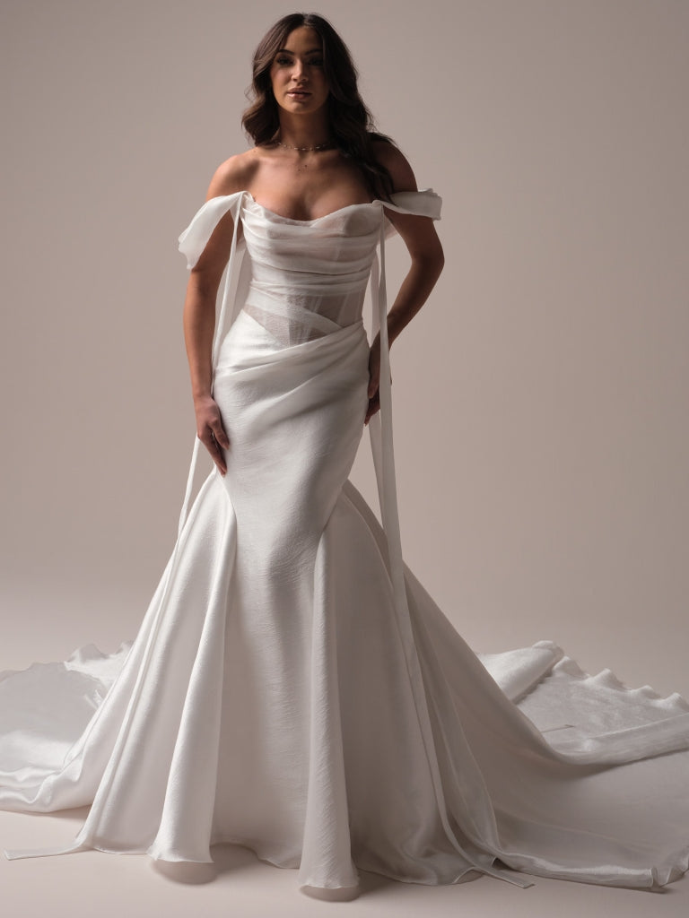 cap sleeve princess wedding dresses Princess Ivory Lace Wedding Dress, Floral Appliqus, Cap Sleeves