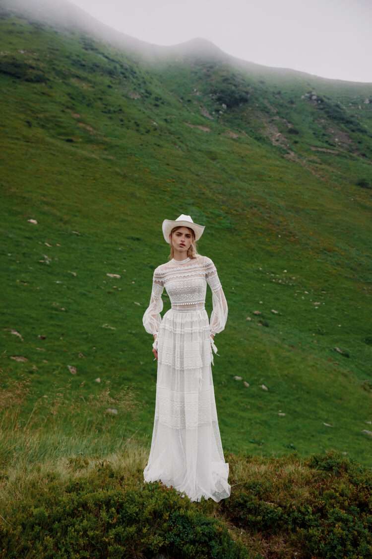 modest boho wedding dresses A Line Long Sleeve Dress Backless Tulle Wedding Dr Anna PromDress sleeve wedding dress of your dreams Modest Boho Wedding Dress Lace