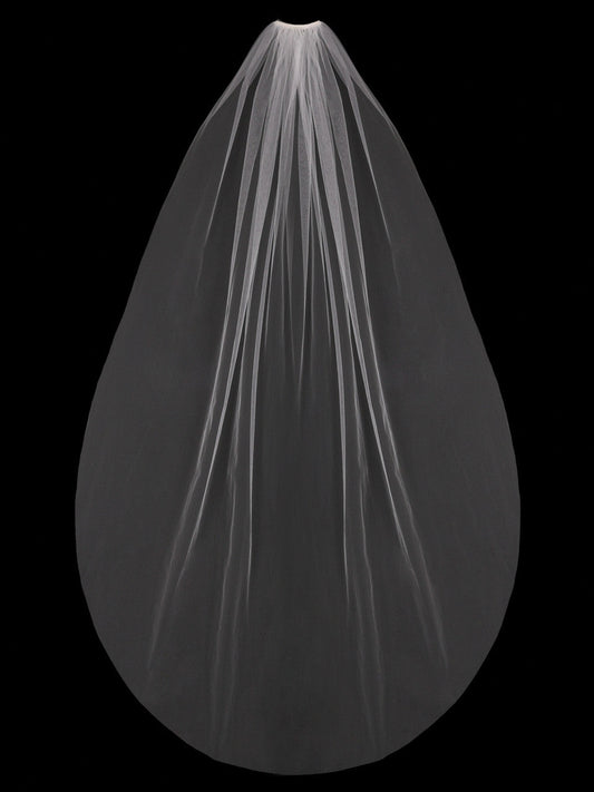 Raw Edge Chapel Length Veil V03CP - Accessories