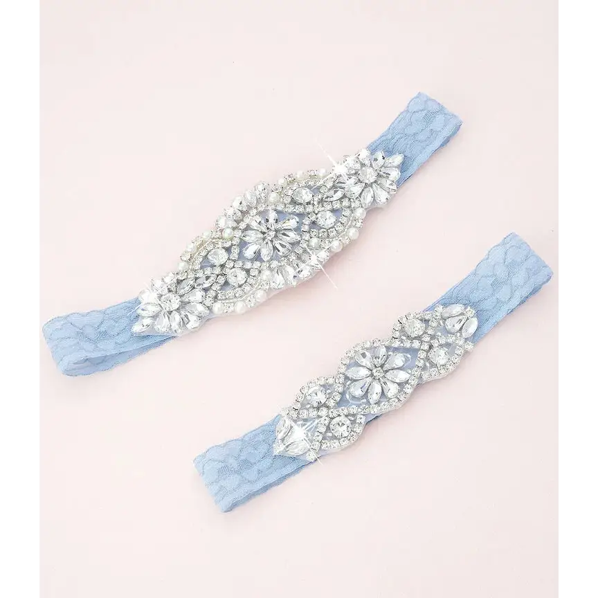 Adelaide Crystal Lace Garter Set: Elegant Bridal Accessory Adelaide Crystal Lace Garter Set: Elegant Bridal Accessory
