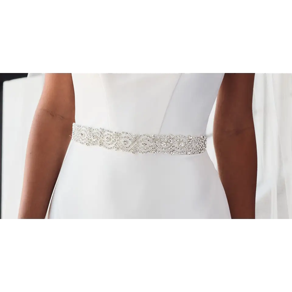 Wedding dress top waist belt