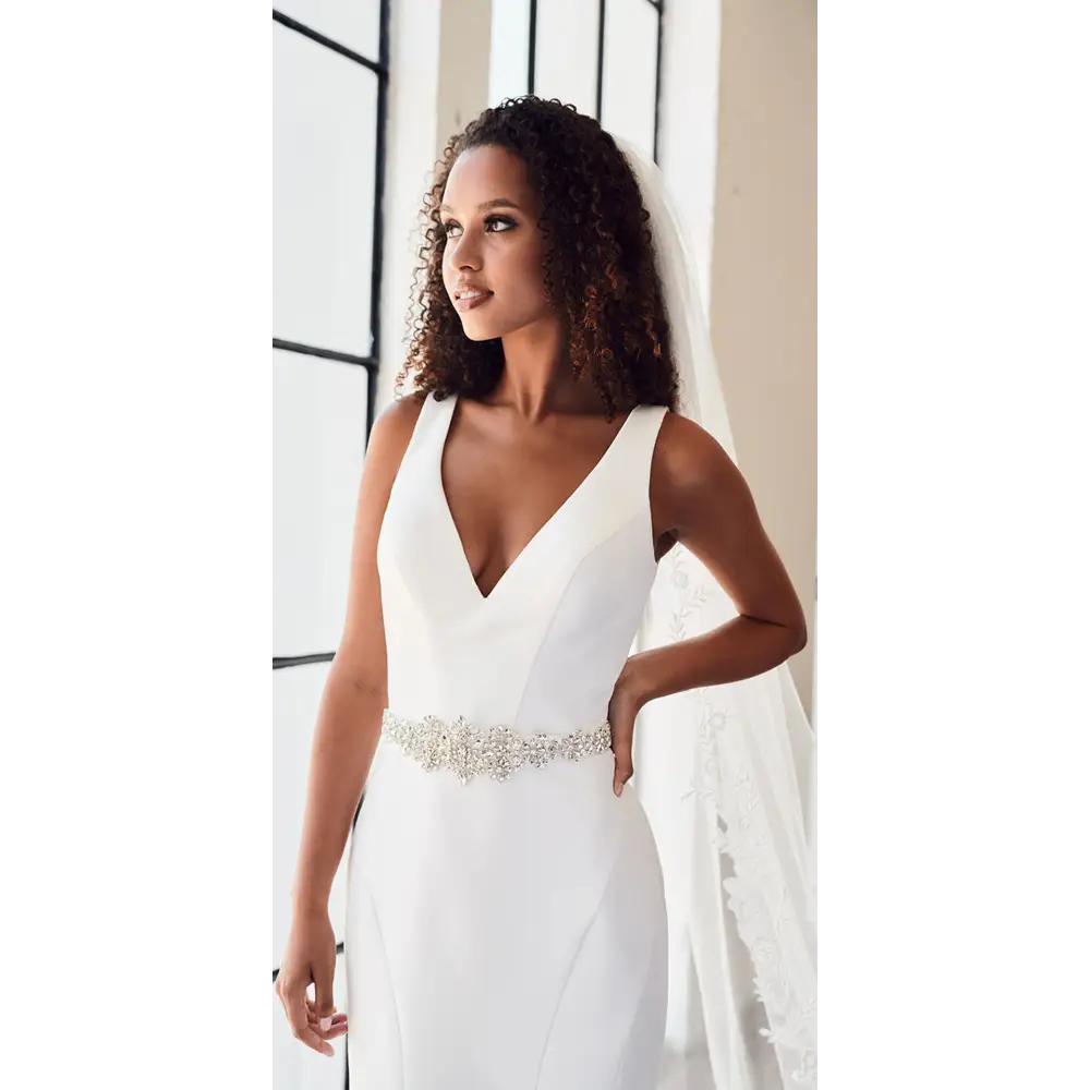 Satin top wedding belt