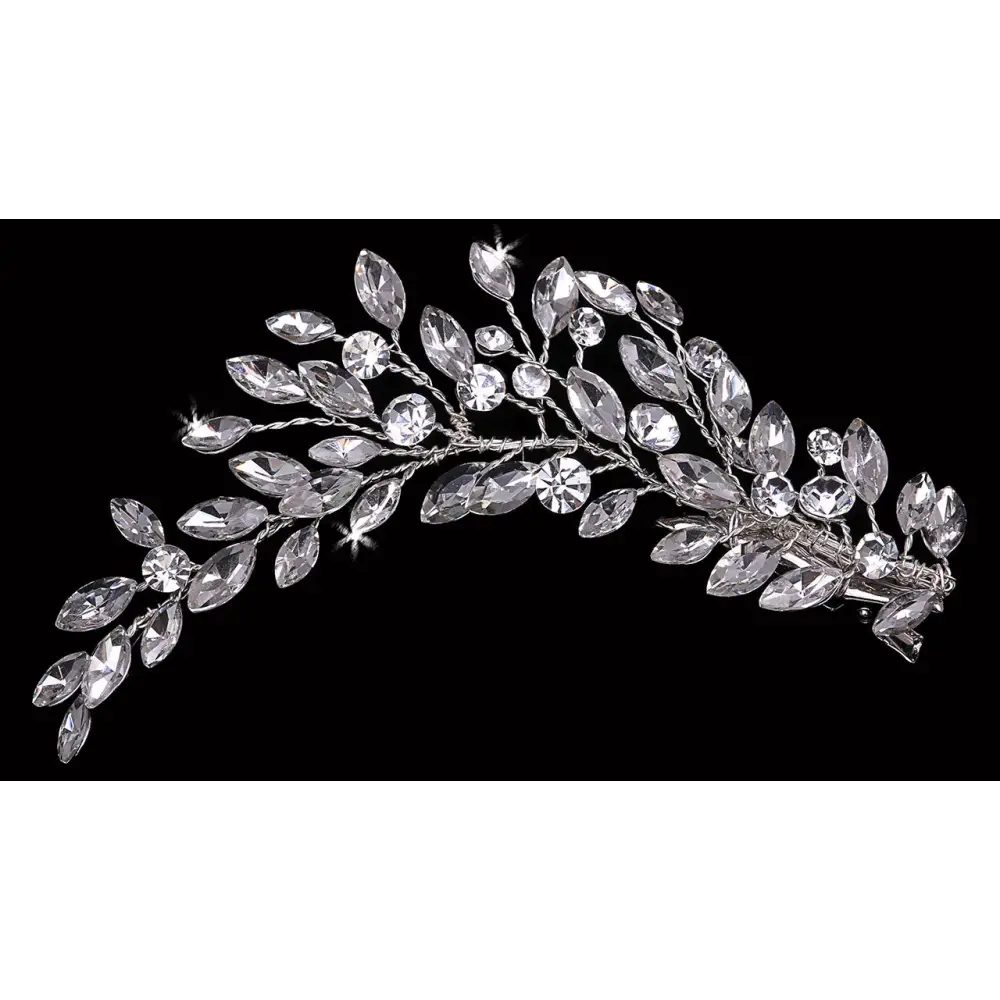 Bridal Haircomb | HC2325 - Silver/Clear