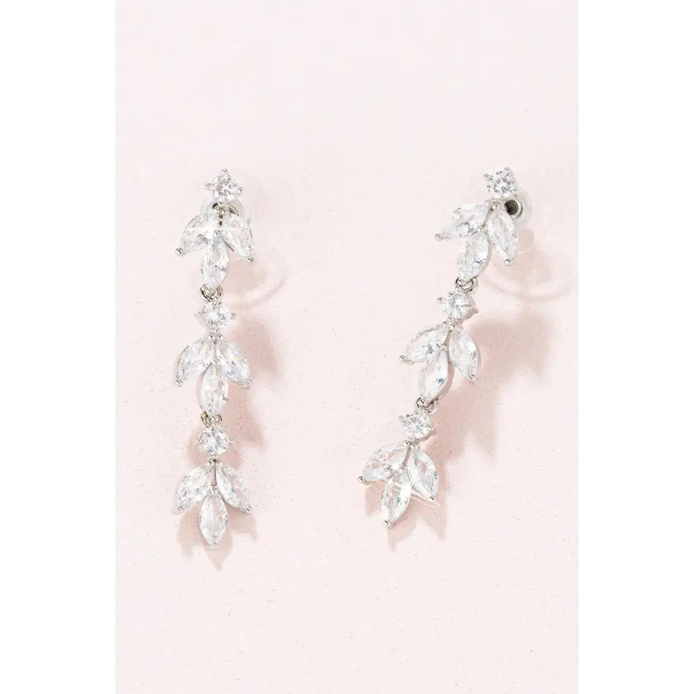 Flora CZ drop earrings EOO1