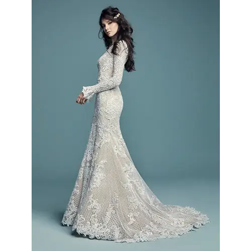 Maggie Sottero is one of the most recognized and sought after bridal gown manufacturers in the world. Established in 1997, Maggie Sottero redefined couture bridal fashion with its commitment to impeccable styling and incomparable fit at an affordable price. #utahbridalshop #modestweddingdress #modest #longsleeves #bridalshop #bridalcloset #weddinggown #bride #lacegown #weddingdress #templeready 