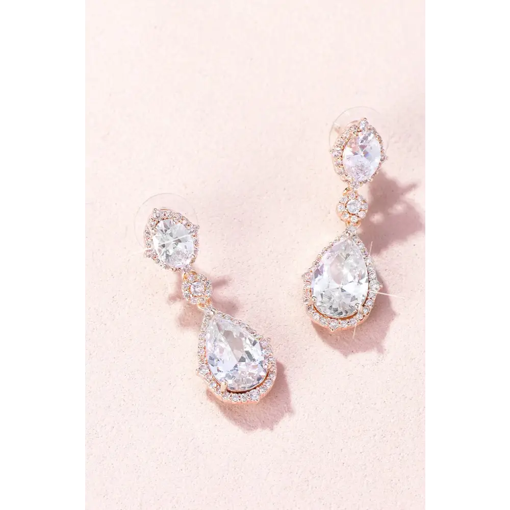 Cz dangle earrings on sale