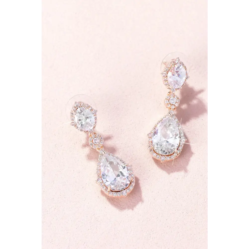 Louise CZ Drop Earrings E018