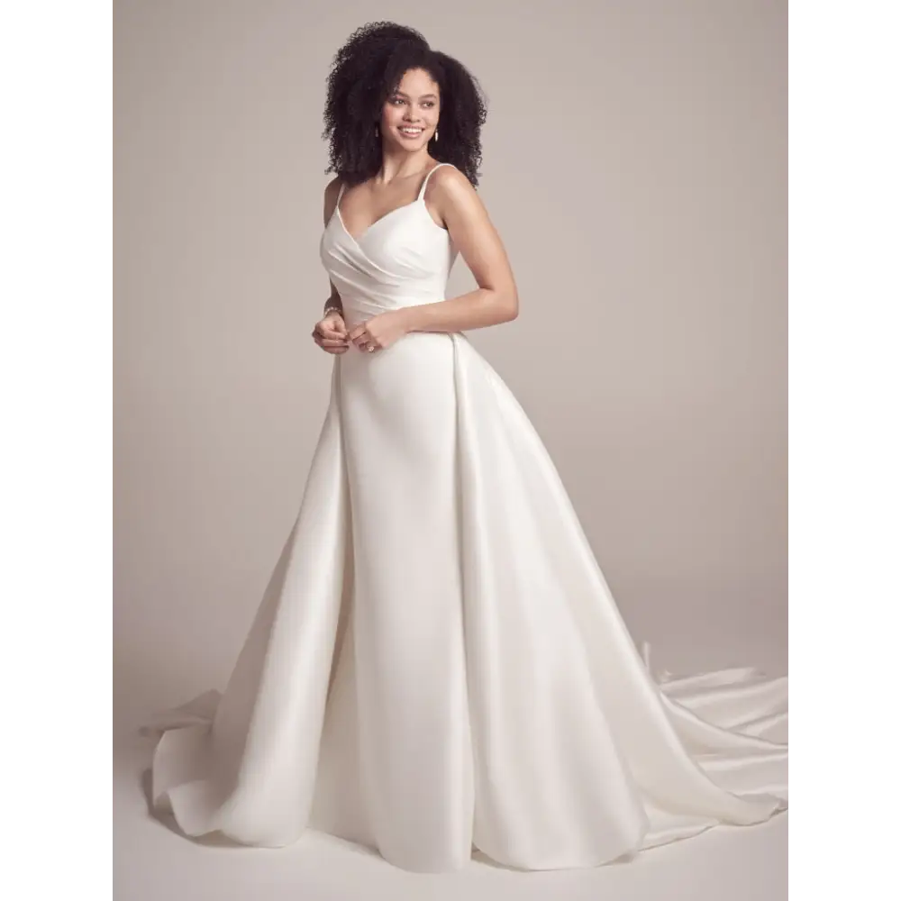 Satin sales detachable train