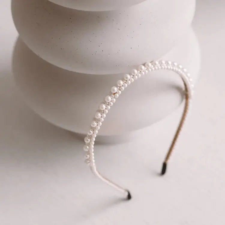 Mila Skinny Pearl Headband - HB009