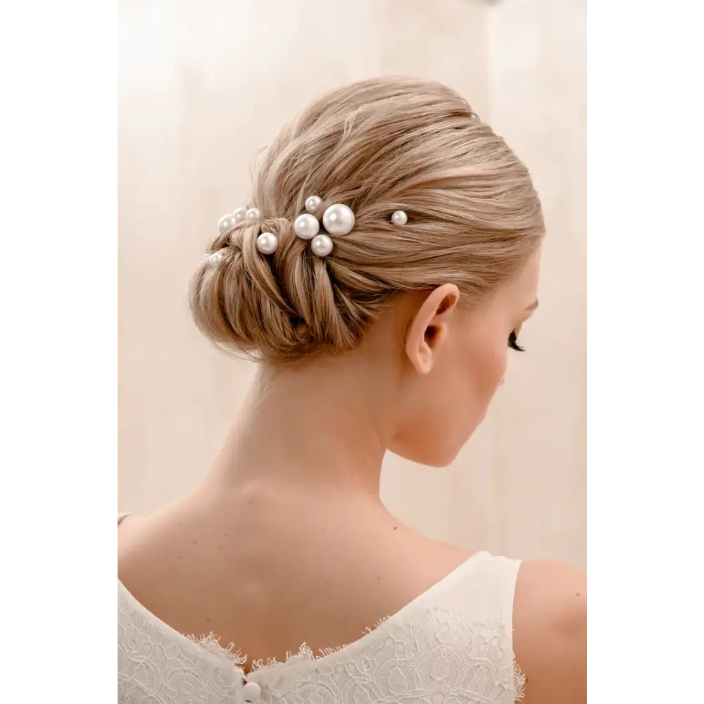 Hair outlet pearls wedding