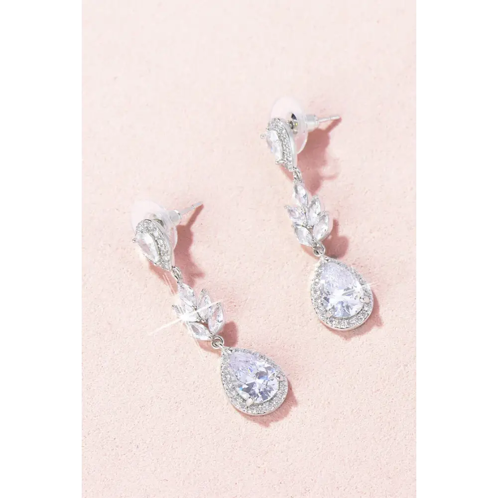 Scarlett CZ Drop Earrings E015