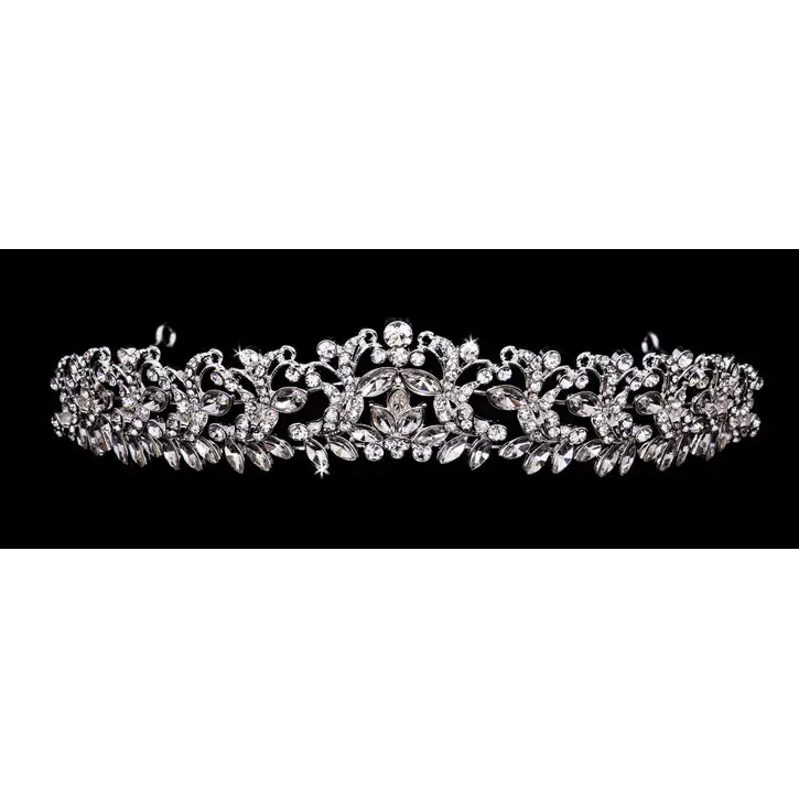 T1903 Tiara - Silver/Clear - Accessories