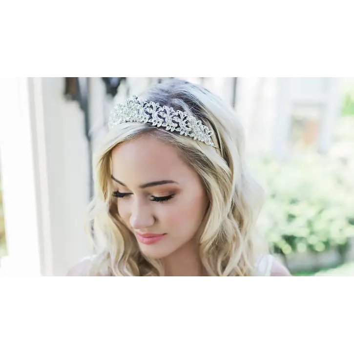 T1903 Tiara - Silver/Clear - Accessories