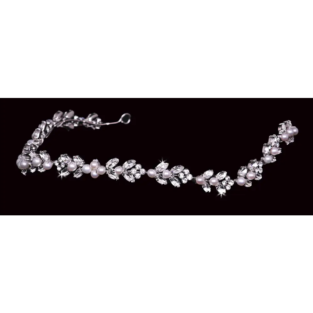 T2102 Tiara - Antique Silver/Ivory/Clear - Accessories
