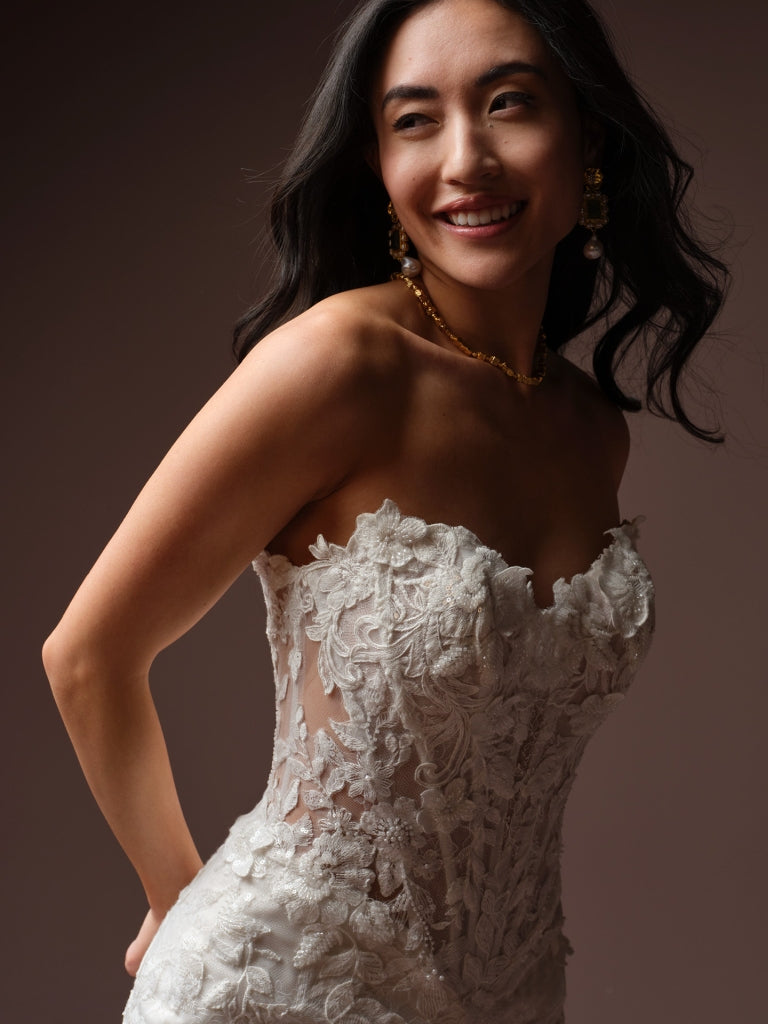 estelle formal sequin lace bustier a-line dress Estelle by Maggie Sottero Bridal Closet
