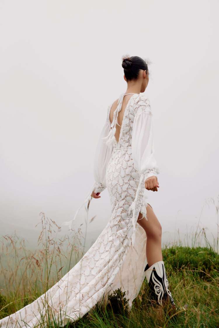 boho gown dress Lucia Off-Shoulder Boho Bohemian Wedding Festival Maxi Dress One Regular Size