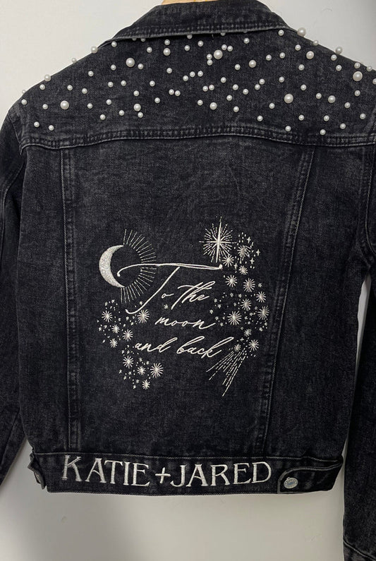 To the Moon Denim Jacket by Heirloom Bridal Company -
