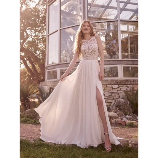 Rebecca Ingram Tasha - Ivory (gown with Natural Illusion) -