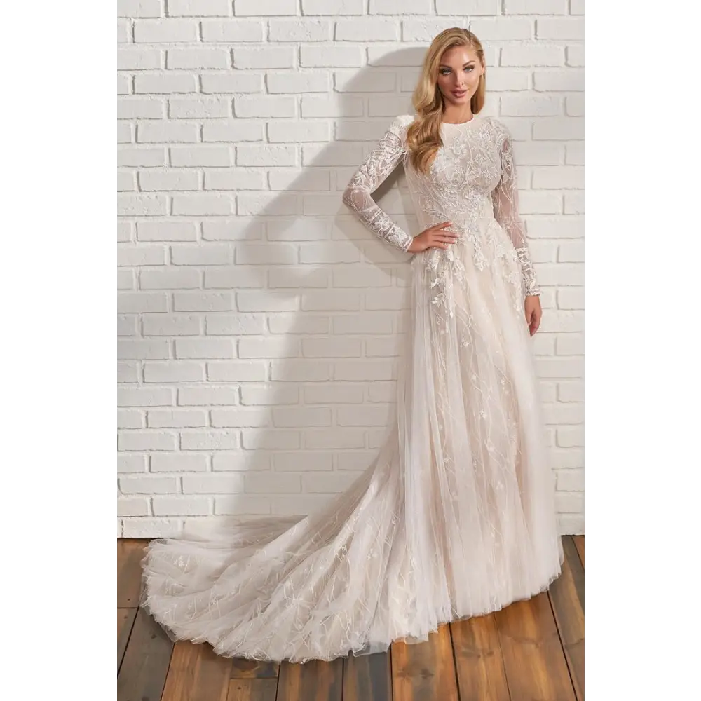 TR22185 by Modest Mon Cheri - Ivory - Wedding Dresses