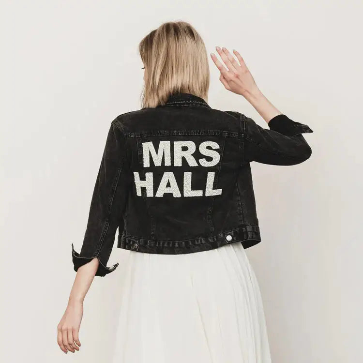 Varsity Pearl Studded Bridal Jacket by Heirloom - Jackets