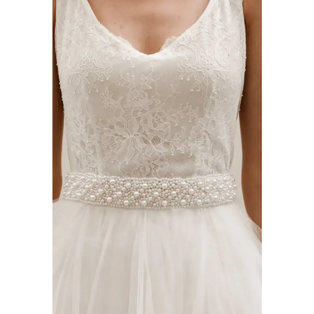 Afton Pearl Belt: Elegant Bridal Accessory by Bridal Closet
