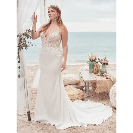 Alda by Rebecca Ingram - Ivory (gown with Natural Illusion)