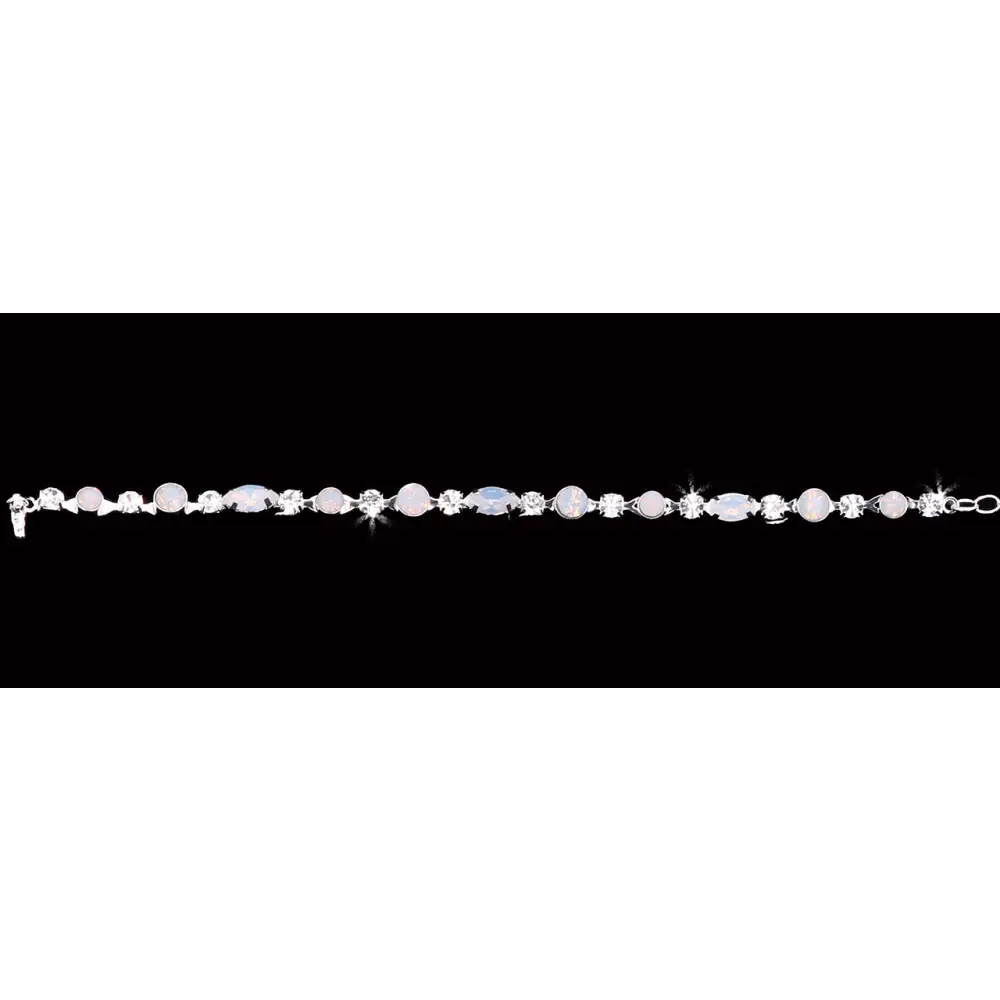 BL2073 Bracelet - Silver/Clear/White Opal - Accessories