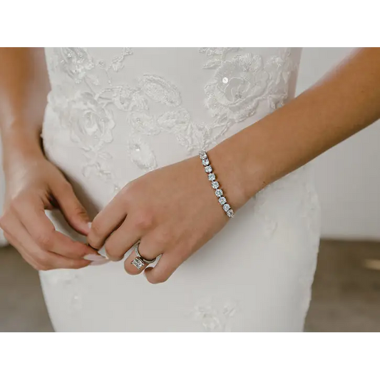 BL2171 Bridal Bracelet - Silver/Clear - Accessories