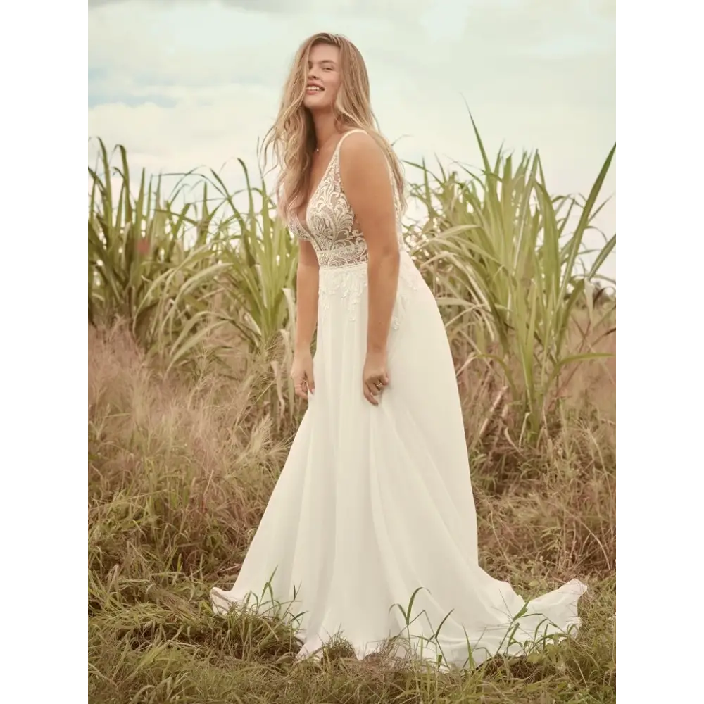 Breanne by Rebecca Ingram - Ivory (gown with Nude Illusion)