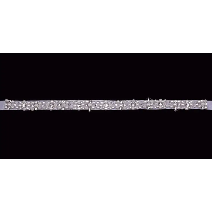 Bridal Belt BT2284 - Ivory/Silver/Clear - Accessories