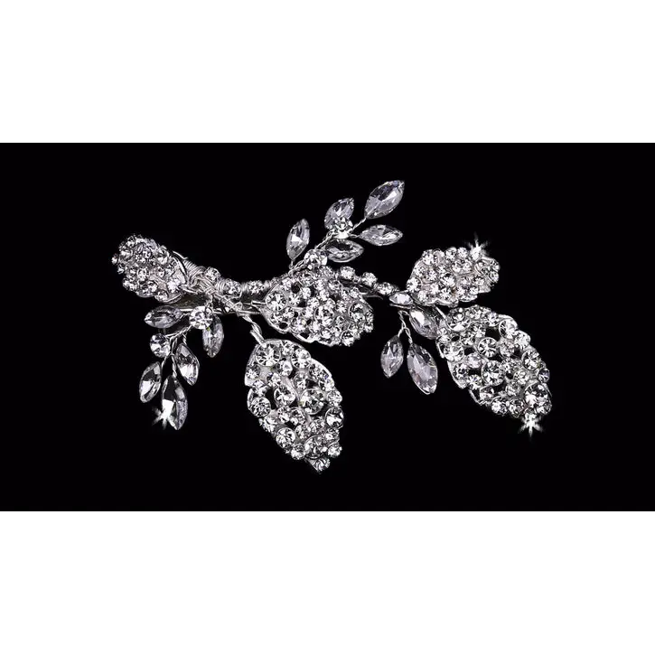 Bridal Hair Comb HC2237 - Silver/Clear - Accessories