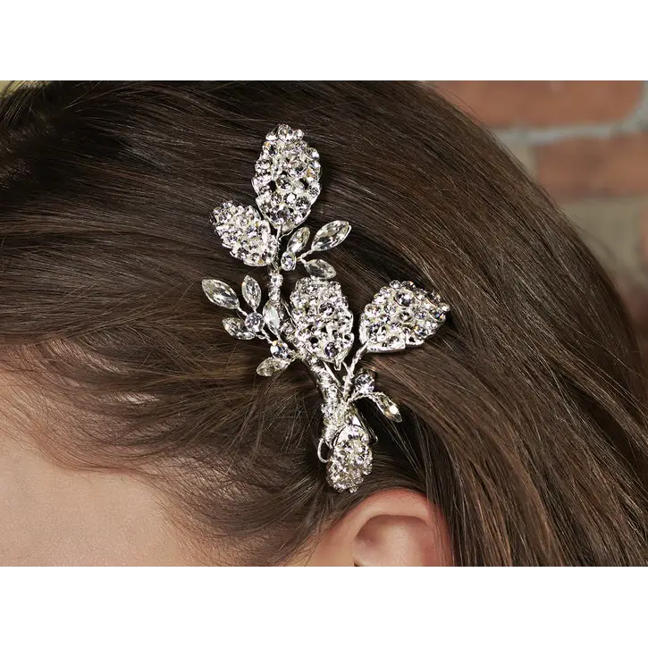 Bridal Hair Comb HC2237 - Silver/Clear - Accessories