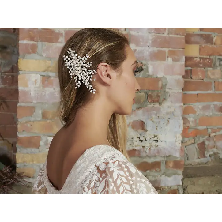 Bridal Hair Comb HC2240 - Ivory/SIlver - Accessories