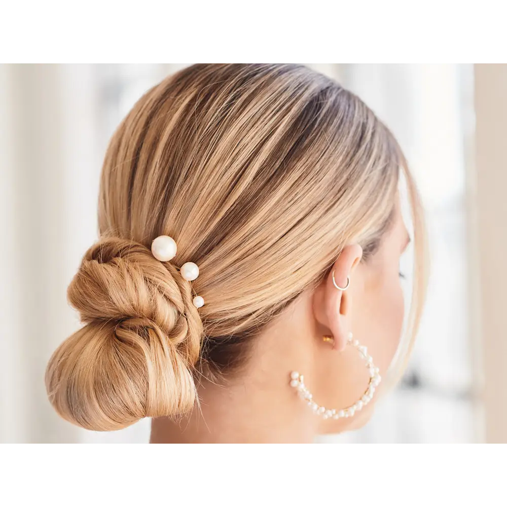 Bridal Hair Jewelry | HP2321 - Ivory/Light Gold