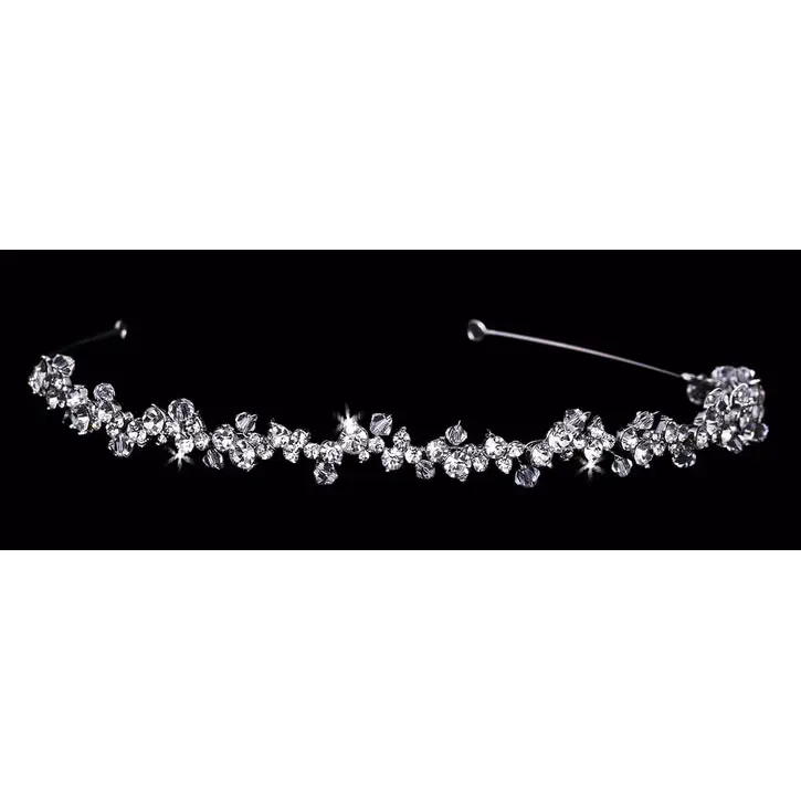 Bridal Tiara T2205 - Antique Silver/Clear - Accessories