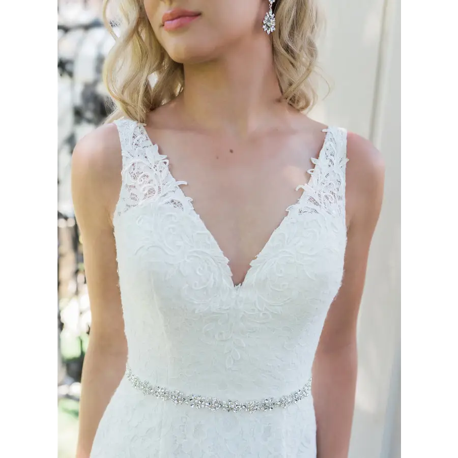 BT1978 Rhinestone Organza Bridal Belt by Bridal Closet BT1978 Rhinestone Organza Bridal Belt by Bridal Closet