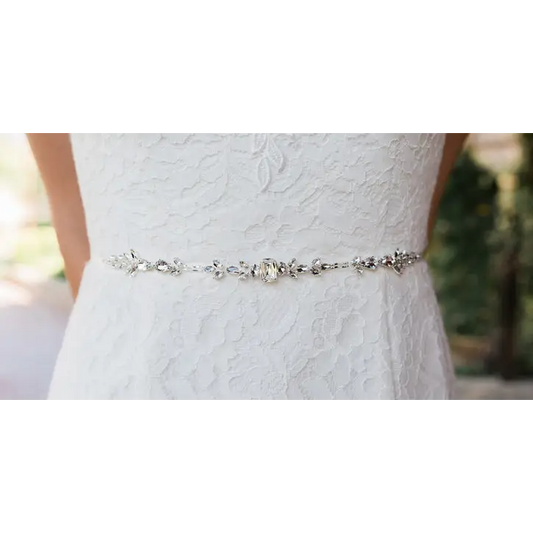 BT1984 Belt - Ivory/Silver/Clear - Accessories