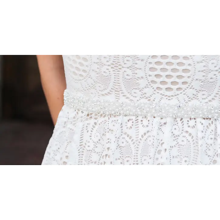 BT1987 Belt - Ivory/Silver/Clear - Accessories