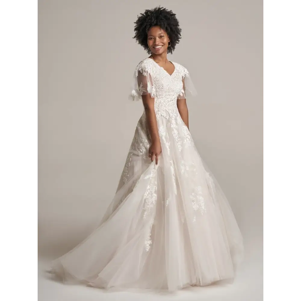 Evora Leigh by Rebecca Ingram - All Ivory (gown with Ivory