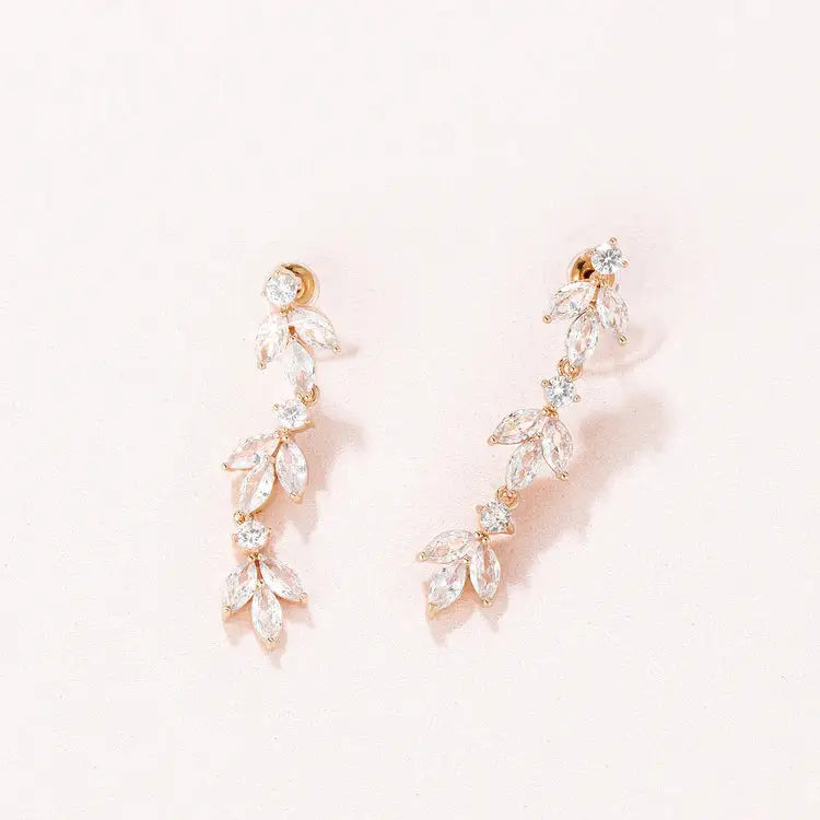 Flora CZ drop earrings EOO1