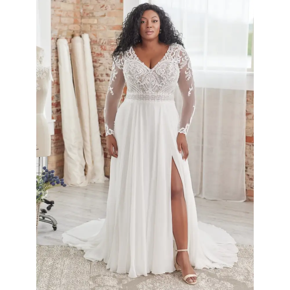 Plus sales ivory dress